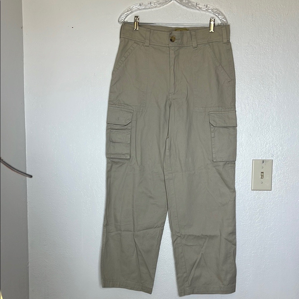 Joe Marlin 100% cotton Y2K Men's Tan Cargo Pants safari Sz medium
